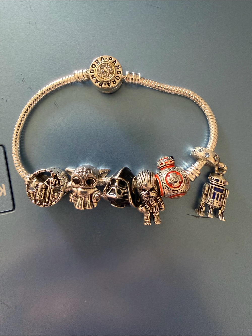 Pandora Star Wars Silver Charm Bracelet with 6 charms